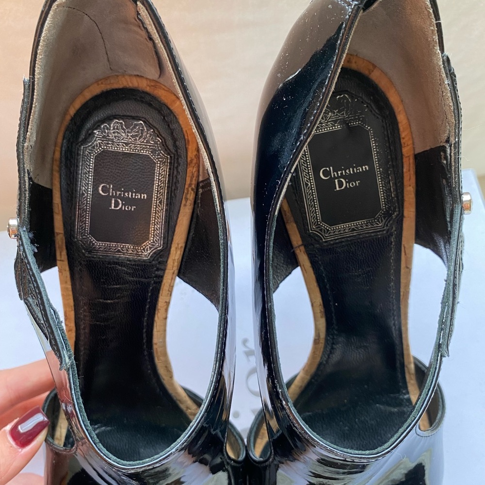Dior Lolita Sandal Heel Black Patent - Picture 6 of 7